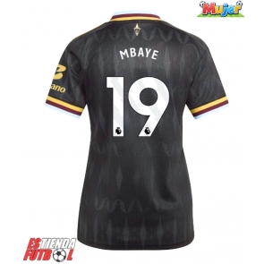 Aston Villa Ibrahim Mbaye #19 Segunda Equipación Mujer 2026-27 Manga Corta